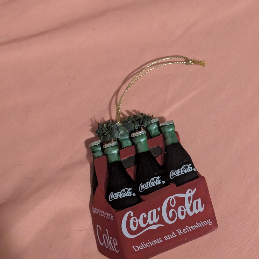 Coca Cola Red and Green Holiday Ornament